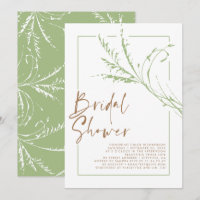 Sage Beige Pampas Grass Modern Boho Bridal Shower