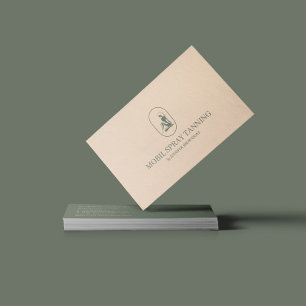 Sage Beige Spray Tanning Beauty Body Skincare Business Card