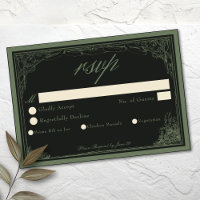 Sage Black Vintage Botanical Trellis Arch Wedding