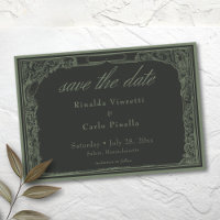 Sage Black Vintage Botanical Trellis Arch Wedding