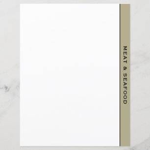 Sage Black & White Recipe Divider   Meat & Seafood