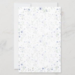 Sage Blue Watercolor Wildflower