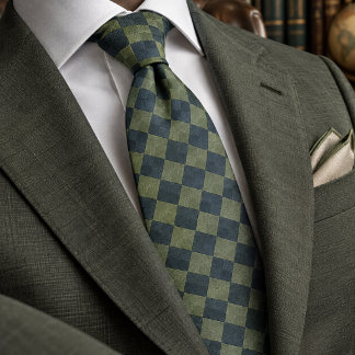 Sage Blue Woven Argyle Pattern Tie