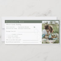 Sage Boarding Pass Ticket Destination Wedding