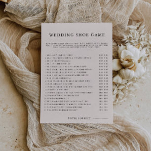 Sage Boho Wedding Shoe Game Template, Invitation