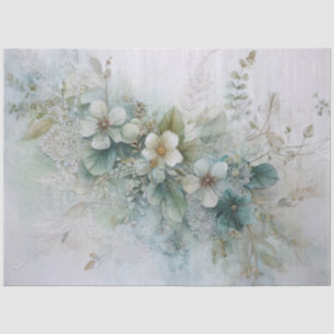 Sage Botanical Paper Collage For Decoupage