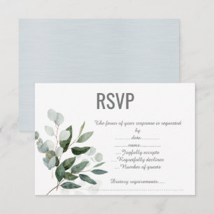 SAGE BRANCH WHITE RESPONSE CARD