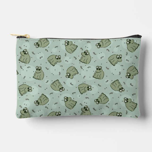 Sage Bubble Frogs - laurel green kids pattern. Accessory Pouch (Front)