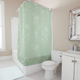 Sage Buds Shower Curtain