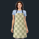 Sage Chequerboard Apron<br><div class="desc">Sage Chequerboard</div>