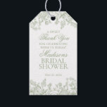 Sage Chinoiserie Vintage Floral Bridal Shower Gift Tags<br><div class="desc">Love is in bloom! This sage Chinoiserie Party Decor Collection, features delicate toile floral patterns for timeless elegance. Each piece in this collection showcases intricate designs in shades of green, evoking a sense of sophistication and elegance. ★ Let me help you plan your next party! ★ If you need coordinating...</div>