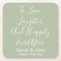 Sage Custom Personalised Script Wedding Reception 