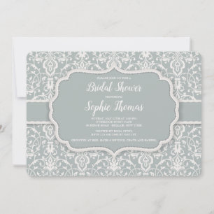 Sage Damask Invitation