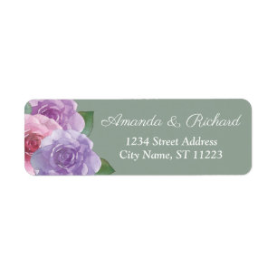 Sage Dusty Pink Purple Elegant Floral Wedding