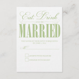 Sage Eat, Drink & Be Married Response Card