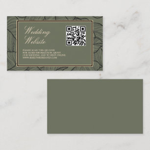 Sage Elegant QR Code Classic Enclosure Card