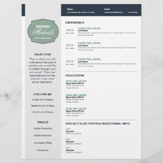 Sage Emblem Resume Letterhead