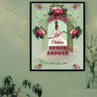 Sage Eucalyptus Burgundy Floral Bridal Welcome