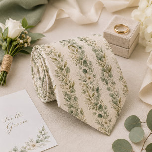 Sage Eucalyptus Garden Wedding Tie