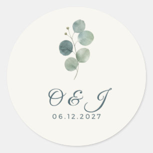 Sage Eucalyptus Wedding Envelope Seal