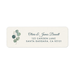 Sage Eucalyptus Wedding Return Address