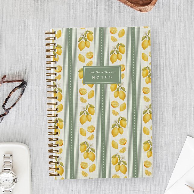 Sage | Farmers Market Lemon Personalised Notebook (Creator Uploaded)