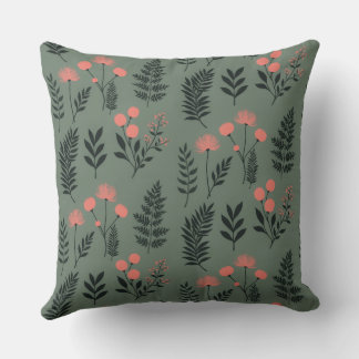 Sage Fern Throw Pillow