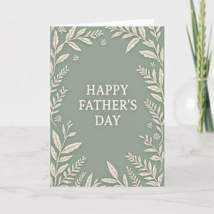 Sage Floral Fathers Day Card