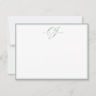 Sage Frame Note Card