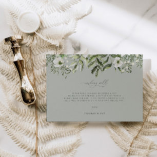 Sage Garden Gift Request Wedding Enclosure Card