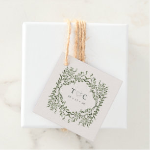 Sage Garden Gift Tag Wedding Party Favours Label