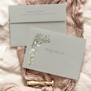 Sage Garden Return Addressed Invitation Envelope 