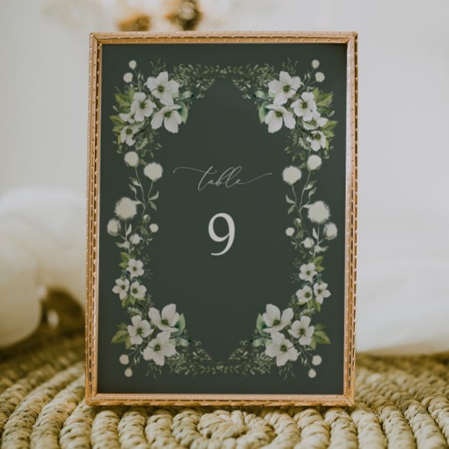 Sage Garden Table Number Card Reception Decor (Creator Uploaded)