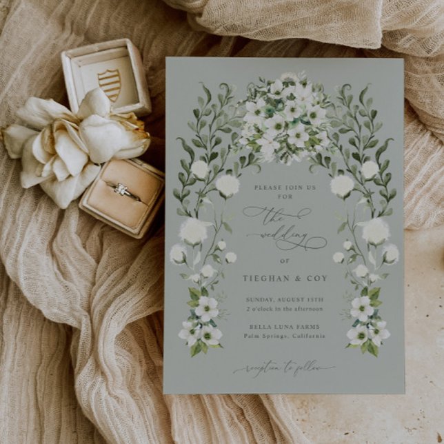 Sage Garden Wedding Invitation Announcement Card (Creator Uploaded)