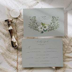 Sage Garden Wedding RSVP Response Enclosure Card