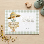 Sage Gingham Silly Goose Baby Shower Thank You Invitation<br><div class="desc">Sage Gingham Silly Goose Baby Shower Thank You. Available digitally and printed. Say thanks after your event with this modern cute goose and gingham design. Personalise words as required.</div>