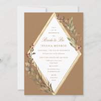 Sage Gold Diamond Fall Season Bridal Shower