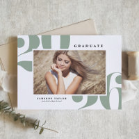 Sage Green 2026 Bold Typography Photo Graduation