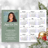 Sage Green 2026 Calendar Modern Business Magnetic