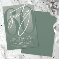 Sage Green 60th Birthday Party