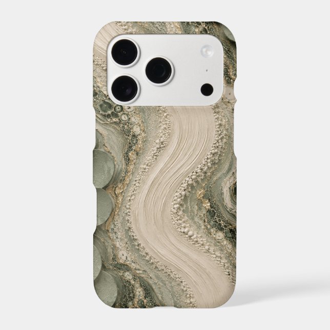     Sage Green Abstract Textured Phone Case  (Back)