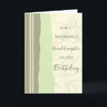 Sage Green and Beige Granddaughter Birthday Card<br><div class="desc">Birthday card for granddaughter with modern and simple sage green and beige design and thoughtful verse.</div>