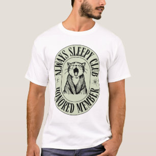 Sage Green and Beige Vintage Always Sleepy T-Shirt