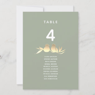 Sage Green and Gold Wedding Seating Chart