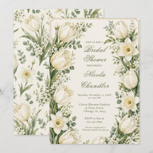 Sage Green and Ivory Bridal Shower Invitation