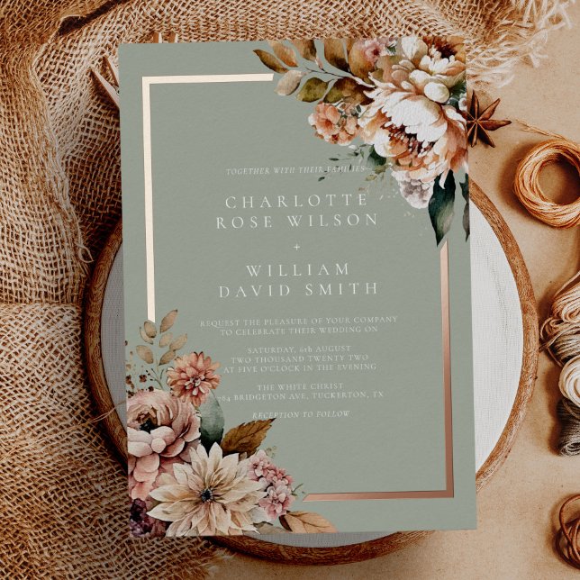 Sage Green and Rose Gold Elegant Flowers Wedding (Creator Uploaded)