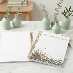 Sage Green and Terracotta Abstract Dot Planner