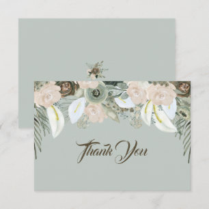 Sage Green and Vanilla Cream Thank You
