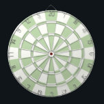 Sage Green And White Dartboard<br><div class="desc">Sage Green And White Dart Board</div>