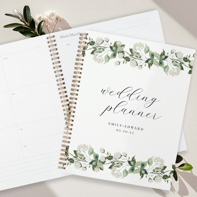 Sage Green and White Floral Wedding Planner (Creator Uploaded)